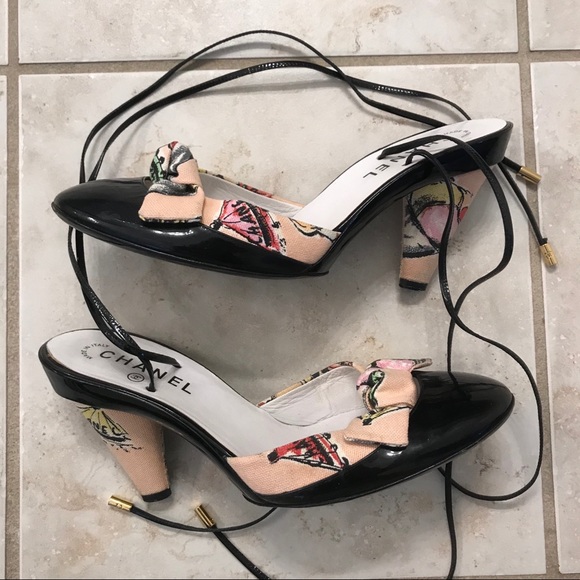 CHANEL Shoes - Chanel Rare Ice Cream Sundae Ankle Wrap Heels *